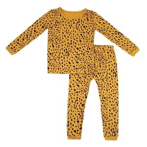 Kyte Baby Long Sleeve Pajamas - Marigold Cheetah NWOT 3-6 months